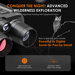 Rexing B1 Compass Night Vision Binoculars 4K Ultra HD