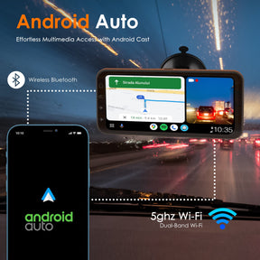 REXING Wireless Multimedia Receiver RoadMate CPDuo – CarPlay + Android Auto + Dash Cam Feature