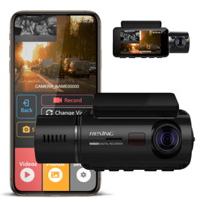 Rexing V3 Basic Dual Camera Front and Inside Cabin Full HD 1080p Dash Cam with WiFi