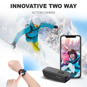 Rexing A1 Two Way Action Camera Front & Back 1080p@30fps with Wi-Fi Connect