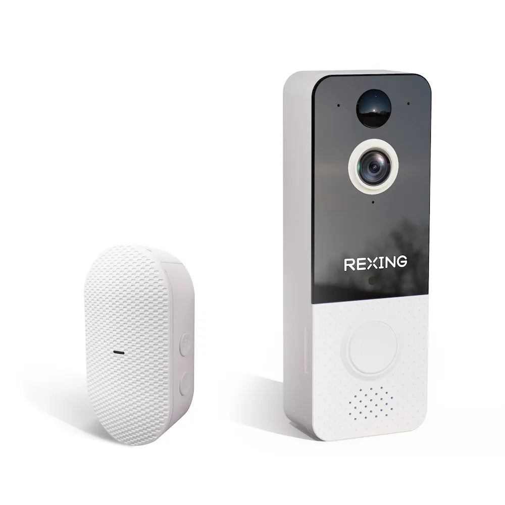 Rexing SDB1 + Free 2 Year Warranty Smart Wireless Video Doorbell Camera 1080p Recording with WiFi