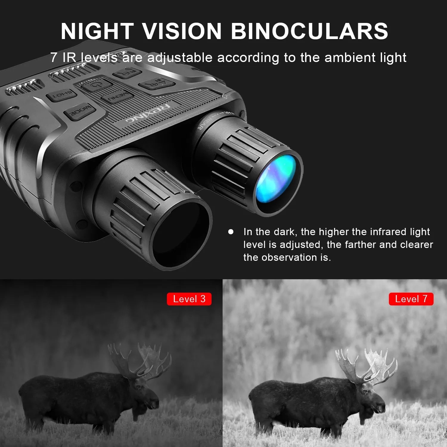 Rexing B1 (Black) Night Vision Goggles Binoculars