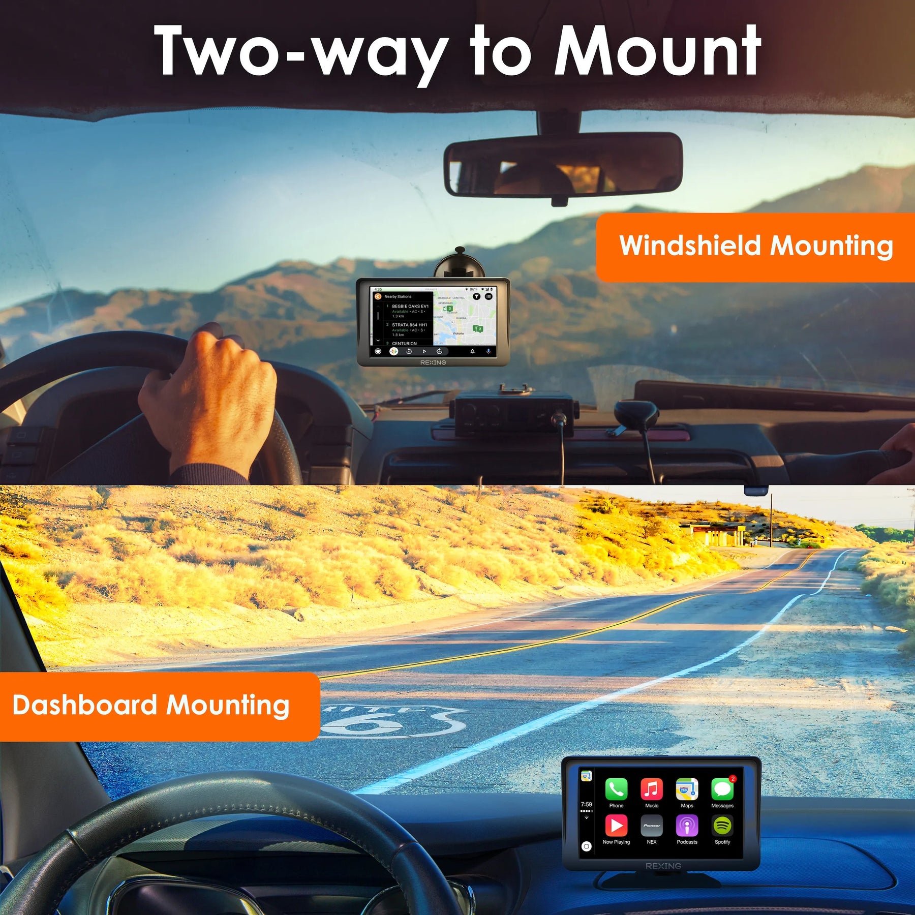 REXING W1 Multimedia Receiver W/ Backup Camera