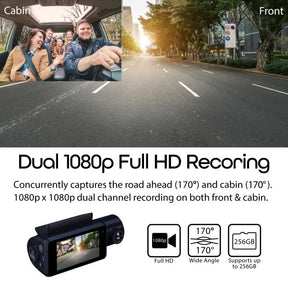 Rexing V3 Bundle Dual Camera Front and Inside Cabin Full HD 1080p with WiFi and Built-in GPS