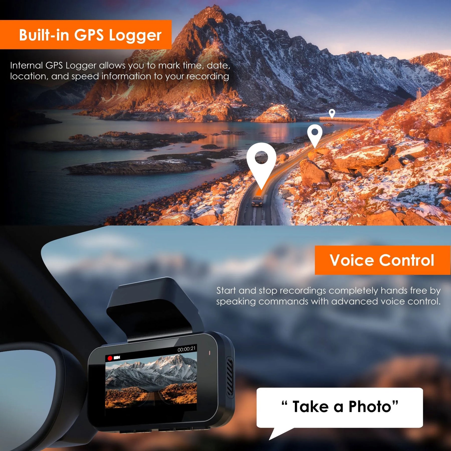 Rexing V55 Dash Cam – 4K Modular Capabilities, 5.0 GHz Wi-Fi, and GPS Car Dash Camera Recorder