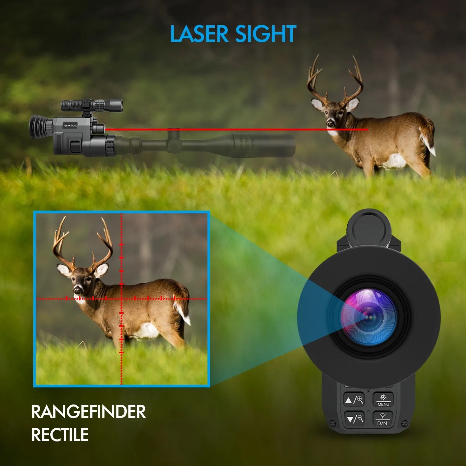 Rexing NVS1 Digital Infrared Night Vision Scope Camera HD Video Recording with Wi-Fi