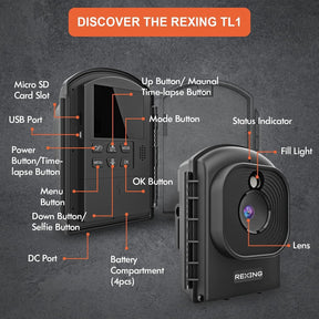 Rexing TL1 Time-Lapse Camera 1920×1080 Full HD